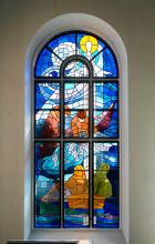 Lumijoen kirkko, lasimaalaus